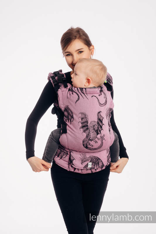Porte-bébé LennyUp, taille standard, jacquard 100% coton, DRAGON - DRAGON FRUIT #babywearing