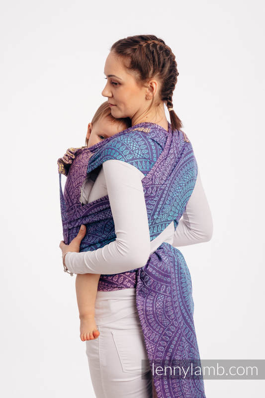 WRAP-TAI carrier Toddler with hood/ jacquard twill / 100% cotton / PEACOCK'S TAIL - CLOSER TO THE SUN #babywearing
