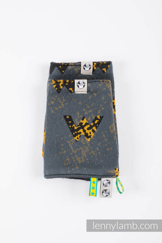 Drool Pads & Reach Straps Set, (60% cotton, 40% polyester) - WAWA - Grey & Mustard #babywearing