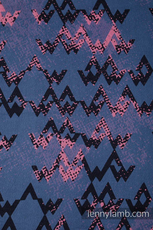Mochila portamuñecos hecha de tejido, 100% algodón - WAWA - Blue-grey & Pink #babywearing