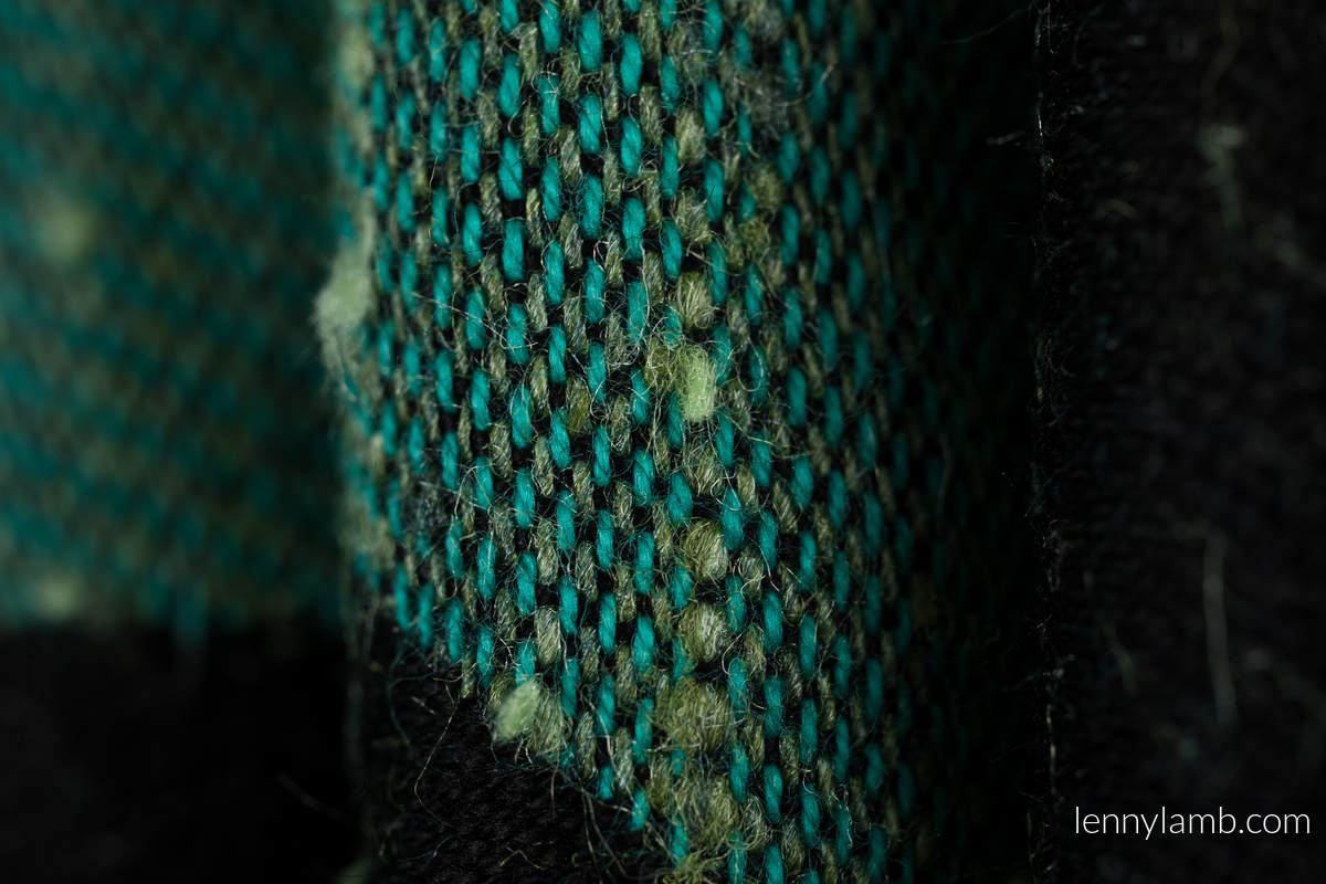 Fular, tejido jacquard (78% algodón, 22% seda) - MONSTERA - URBAN JUNGLE  - talla XS #babywearing