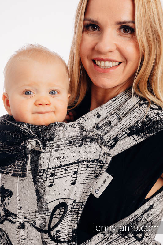Nosidełko dla dzieci WRAP-TAI Mini, 100% bawełna, splot żakardowy, z kapturkiem - TAŃCZĄCE MARZENIA #babywearing