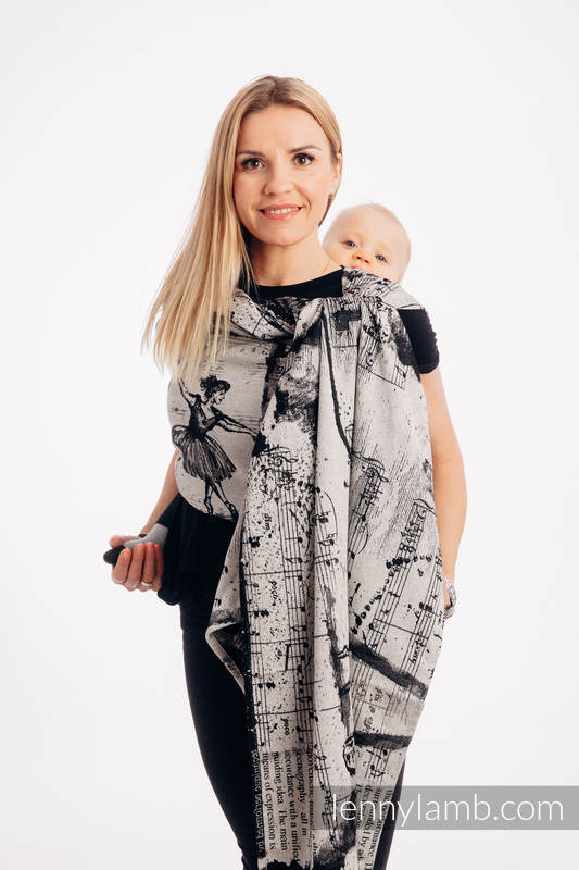 Żakardowa chusta do noszenia dzieci, 100% bawełna - TAŃCZĄCE MARZENIA - rozmiar S #babywearing