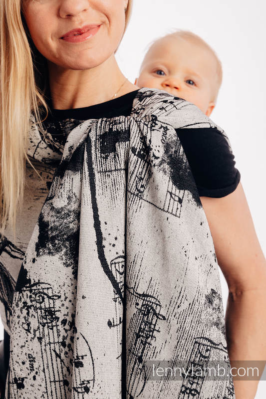 Żakardowa chusta do noszenia dzieci, 100% bawełna - TAŃCZĄCE MARZENIA - rozmiar XS #babywearing