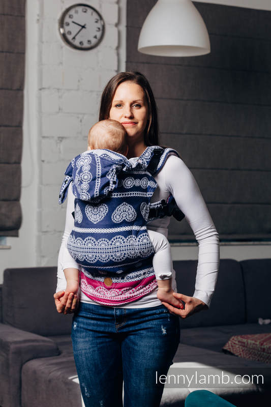 Nosidełko Ergonomiczne LennyGo z tkaniny żakardowej 100% bawełna , rozmiar Baby - EDYCJA DLA PROFESJONALISTÓW - KORONKA 1.0 #babywearing