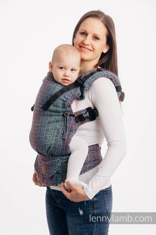 LennyUpGrade Carrier, Standard Size, jacquard weave 100% cotton  - BIG LOVE SAPPHIRE #babywearing