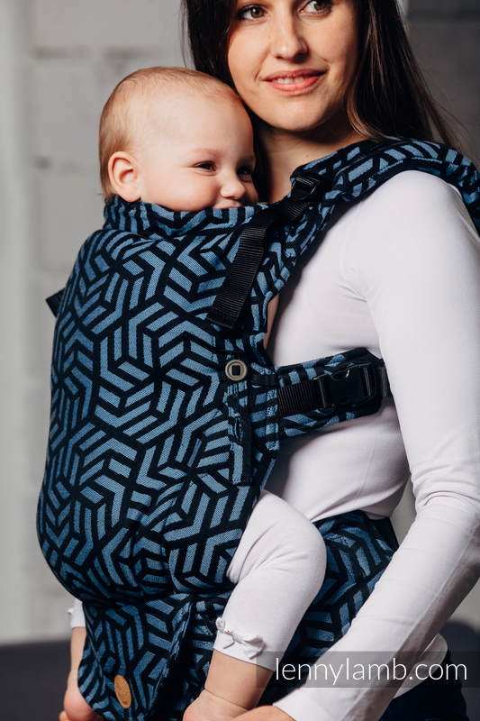 Mochila LennyUpGrade, talla estándar, tejido jaquard 100% algodón - BASIC LINE KYANITE #babywearing