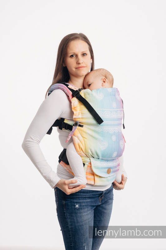 Porte-bébé LennyUpGrade, taille standard, jacquard, 100% coton - RAINBOW LACE #babywearing