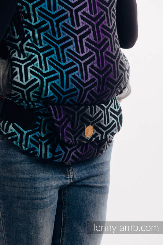 Mochila LennyUpGrade, talla estándar, tejido jaqurad 100% algodón - TRINITY COSMOS #babywearing