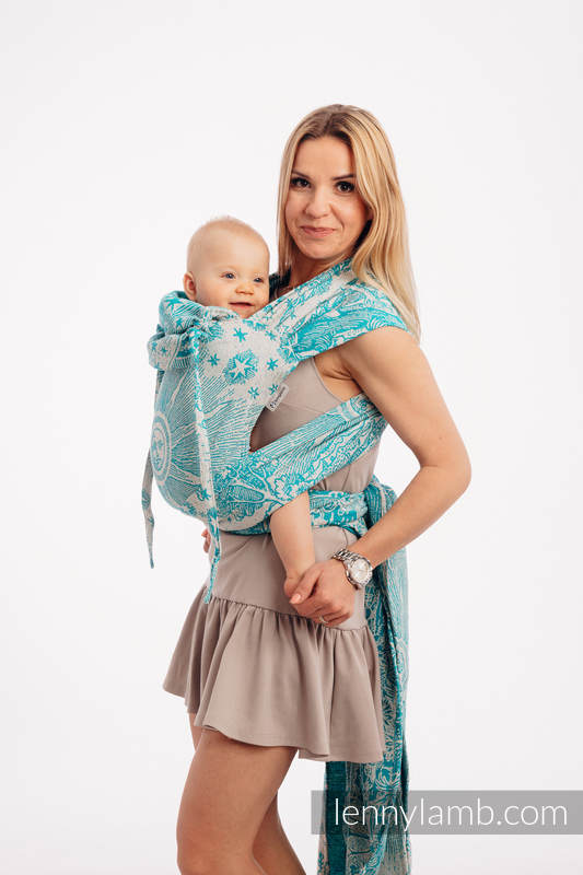 WRAP-TAI carrier Toddler with hood/ jacquard twill, 64% cotton, 36% silk - HORIZON'S VERGE - ATLANTIS #babywearing