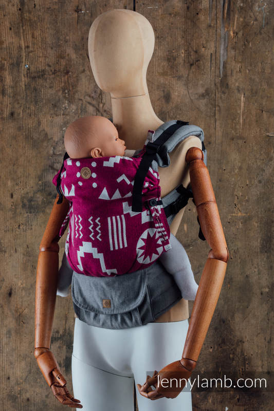 LennyUpGrade Carrier - CHOICE - EXPERIMENT no. 12 - Standard Size, jacquard weave, (50%pearl, 27%noil silk, 23% combed cotton) #babywearing