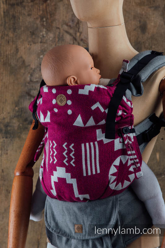 LennyUpGrade Carrier - CHOICE - EXPERIMENT no.12 - Standard Size, jacquard weave,  (50%pearl, 27%noil silk, 23% combed cotton) #babywearing