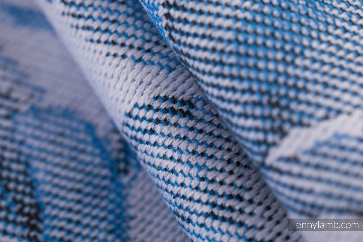 Tragetuch, Jacquardwebung (100% Baumwolle) - MAGNOLIA BLUE OPAL - Größe XL #babywearing