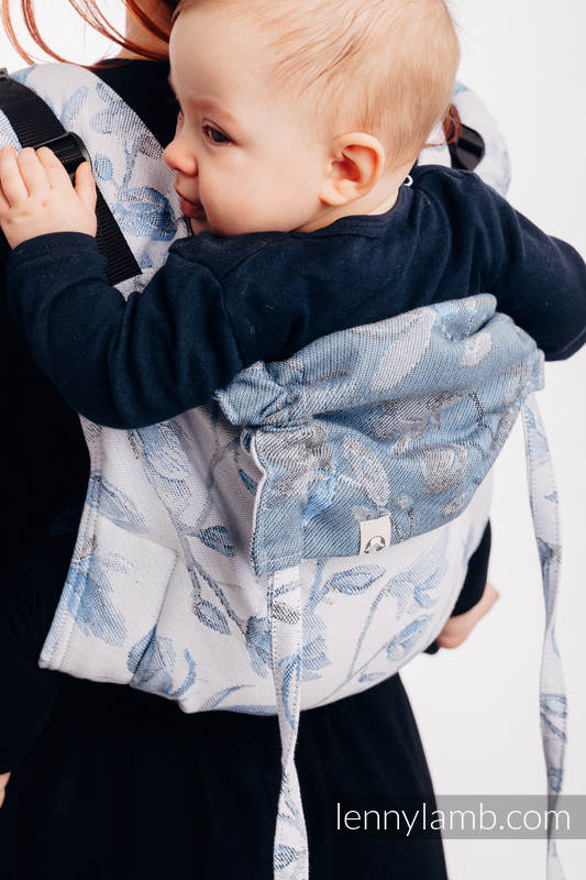 Nosidło Klamrowe ONBUHIMO z tkaniny żakardowej (100% bawełna), rozmiar Standard - MAGNOLIA BLUE OPAL #babywearing