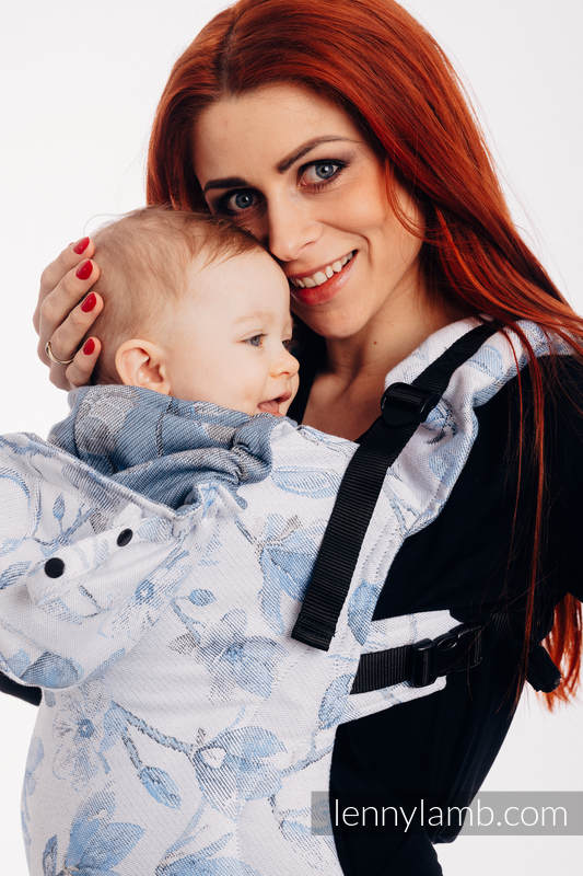 Marsupio Ergonomico LennyGo, misura Baby, tessitura jacquard 100% cotone - MAGNOLIA BLUE OPAL #babywearing