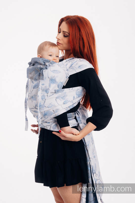 WRAP-TAI carrier Toddler with hood/ jacquard twill / 100% cotton - MAGNOLIA BLUE OPAL #babywearing