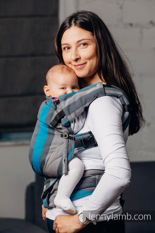 Ensemble protège bretelles et sangles pour capuche (60% coton, 40% polyester) - SMOKY - IRIS  #babywearing
