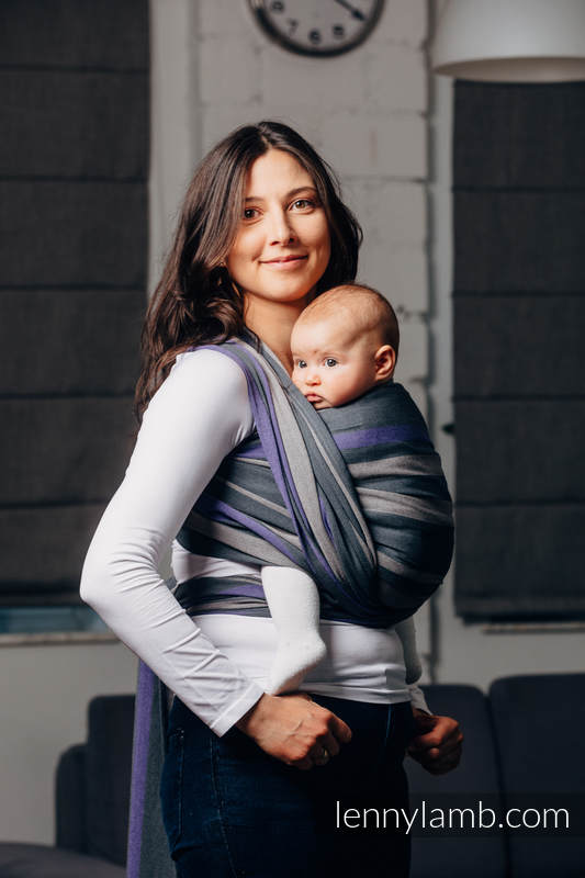 Baby Sling, Broken Twill Weave, 100% cotton,  SMOKY - LILAC - size S #babywearing