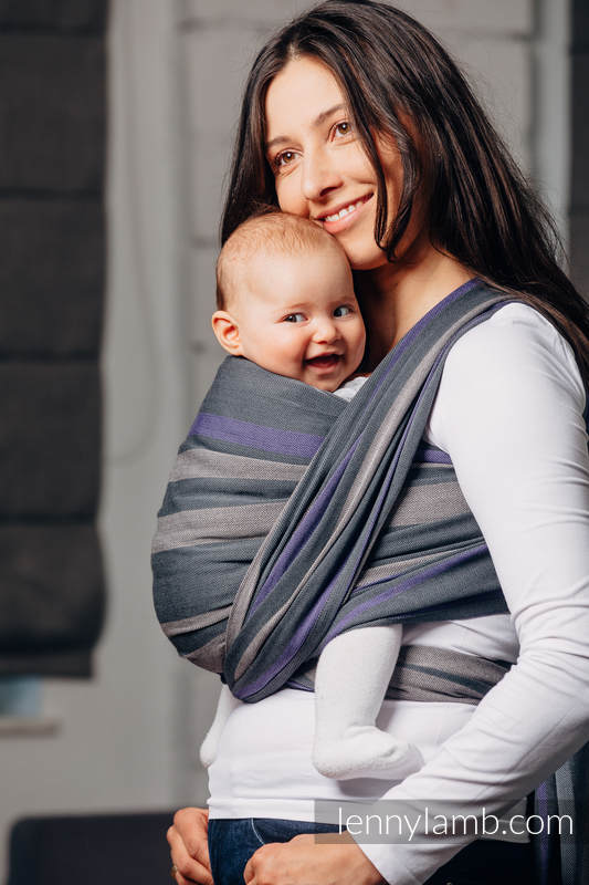 Écharpe, sergé brisé - SMOKY - LILAC - taille XS #babywearing