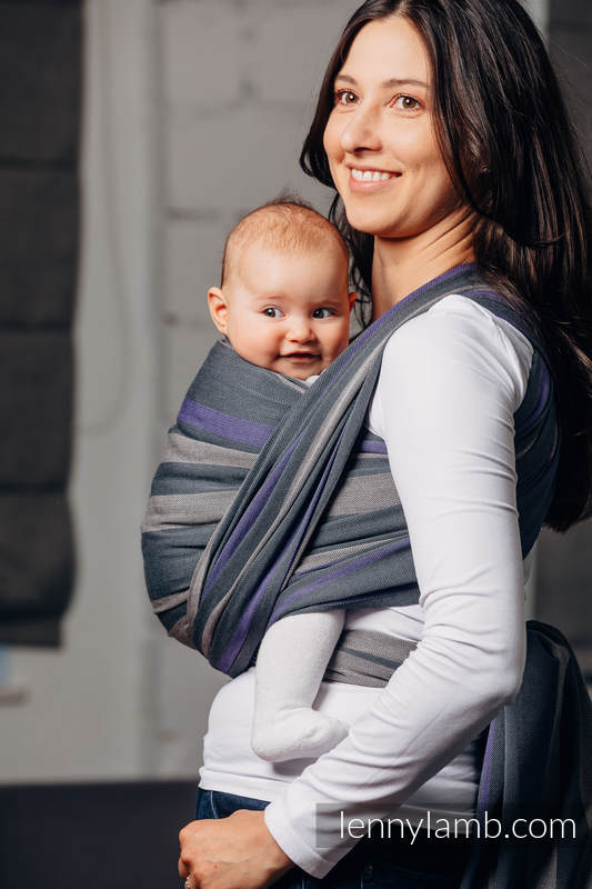 Baby Sling, Broken Twill Weave, 100% cotton,  SMOKY - LILAC - size M #babywearing