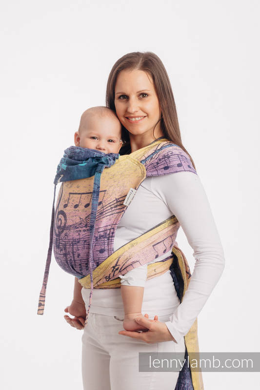 WRAP-TAI Tragehilfe Mini mit Kapuze/ Jacquardwebung / 100% Baumwolle / SYMPHONY -PARADISE SUNRISE   #babywearing