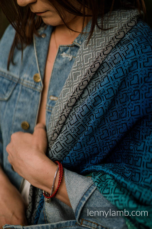 Scialle realizzato con tessuto di fascia (100% cotone) - BIG LOVE ATMOSPHERE #babywearing