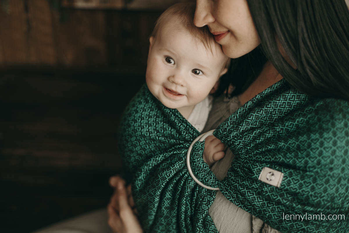 Chusta kółkowa, splot żakardowy, (100% bawełna) - NOVA - LittleLove EMILIA - standard 1.8m #babywearing