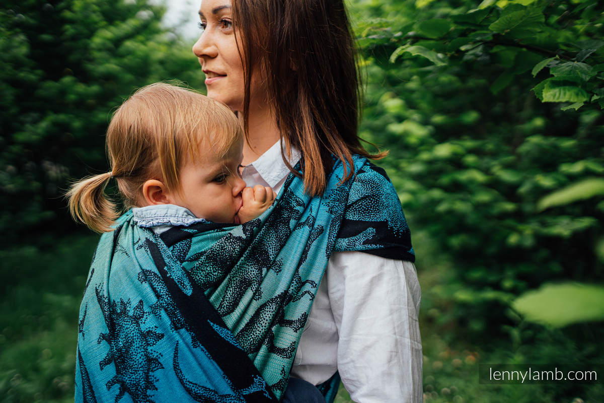 Żakardowa chusta do noszenia dzieci, 100% bawełna - PARK JURAJSKI - rozmiar M #babywearing