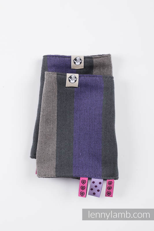 Drool Pads & Reach Straps Set, (60% cotton, 40% polyester) - SMOKY - LILAC  #babywearing
