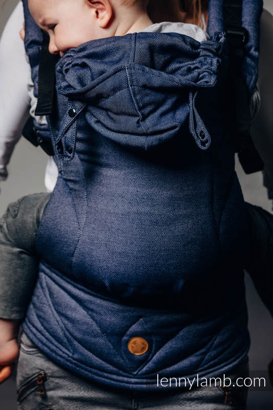 LennyGo Mochila Ergonómica Línea Básica- JEANS, Talla bebé, tejido satinado 100% algodón  #babywearing