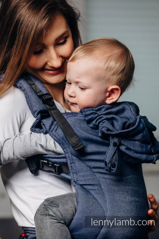 My First Baby Carrier - LennyGo,  Baby Size, satin weave 100% cotton - JEANS #babywearing