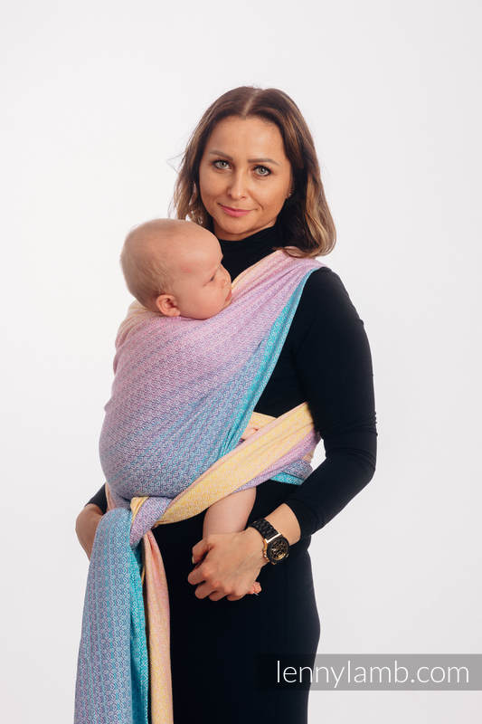 Baby Wrap, Jacquard Weave (80% cotton, 20% bamboo) - LITTLELOVE - CANDYLAND - size S #babywearing