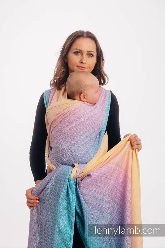 Baby Wrap, Jacquard Weave (80% cotton, 20% bamboo) - LITTLELOVE - CANDYLAND - size S #babywearing
