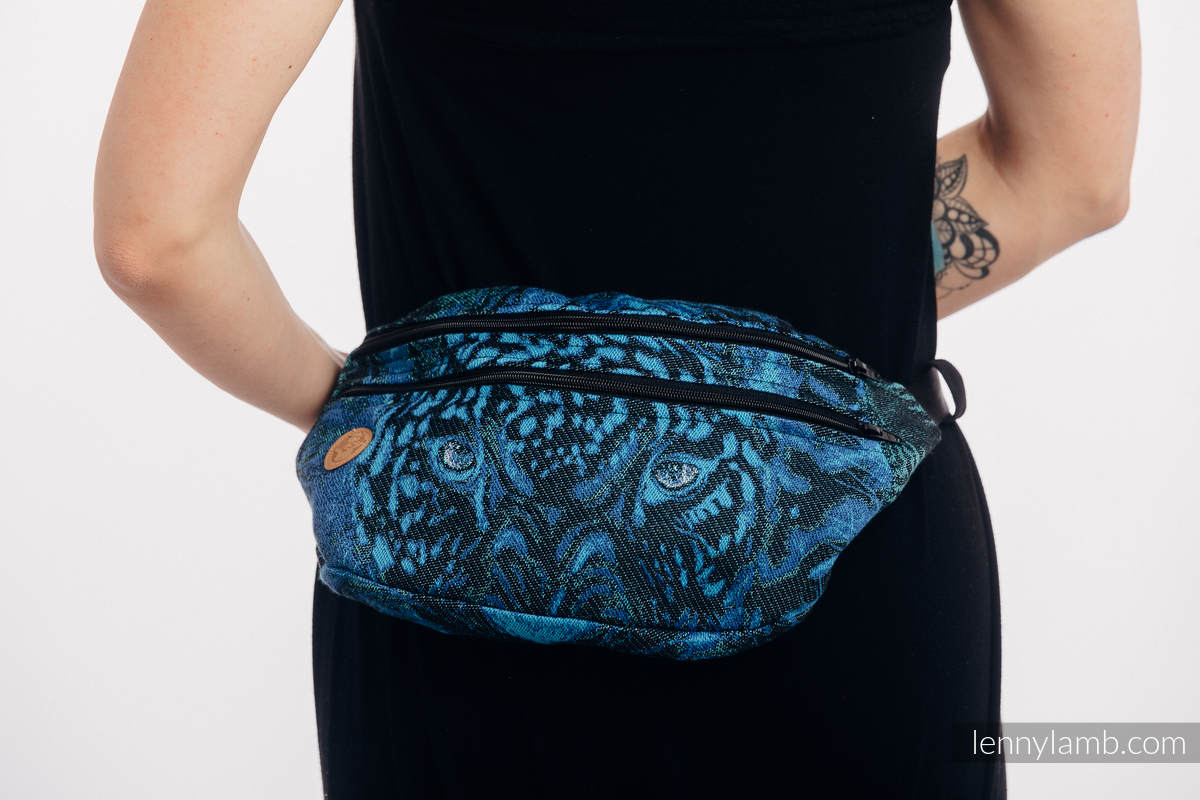 Waist Bag made of woven fabric, size large (100% cotton) - JAGUAR #babywearing