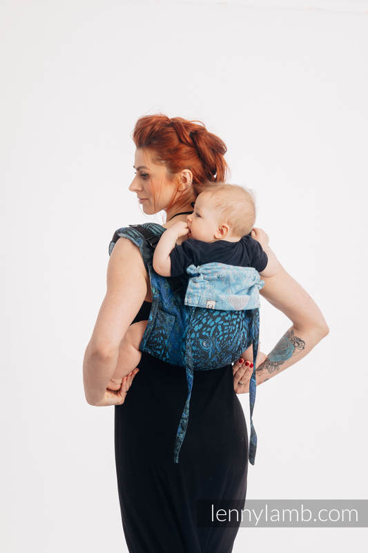 Lenny Buckle Onbuhimo baby carrier, toddler size, jacquard weave (100% cotton) - JAGUAR #babywearing