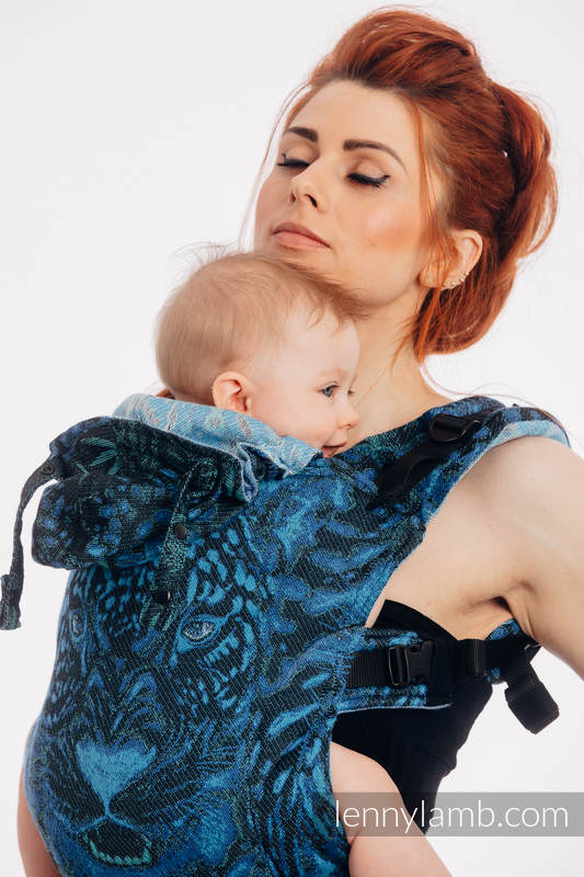 Marsupio Ergonomico LennyGo, misura Baby, tessitura jacquard 100% cotone - JAGUAR #babywearing
