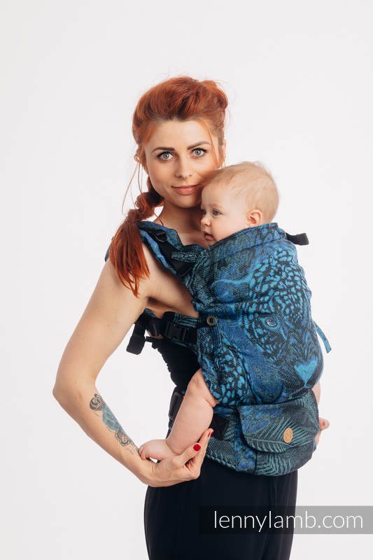 Mochila LennyUpGrade, talla estándar, tejido jaqurad 100% algodón - JAGUAR  #babywearing