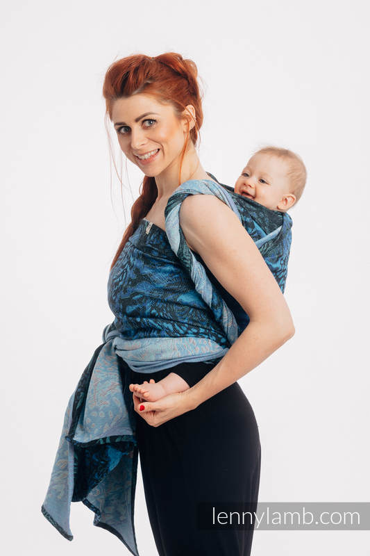 Żakardowa chusta do noszenia dzieci, 100% bawełna - JAGUAR - rozmiar XL #babywearing