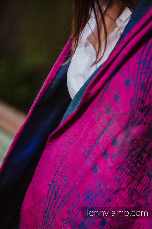 Shawl made of wrap fabric (43% cotton, 57% Merino wool) - SYMPHONY DESIRE #babywearing