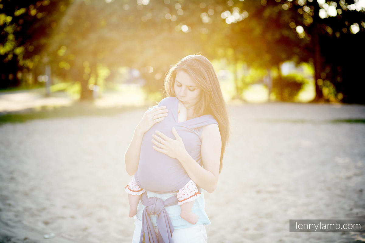 Chusta do noszenia dzieci, elastyczna - Lapis Lazuli - rozmiar M #babywearing
