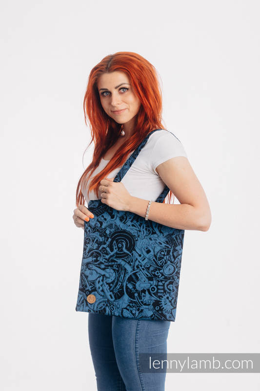 Shopping bag made of wrap fabric (100% cotton) - CLOCKWORK PERPETUUM #babywearing