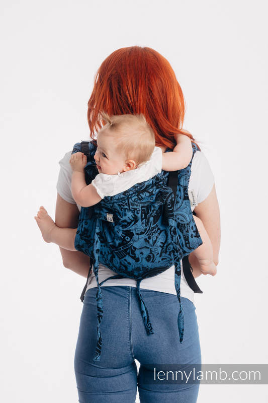 Lenny Buckle Onbuhimo baby carrier, toddler size, jacquard weave (100% cotton) - CLOCKWORK PERPETUUM #babywearing