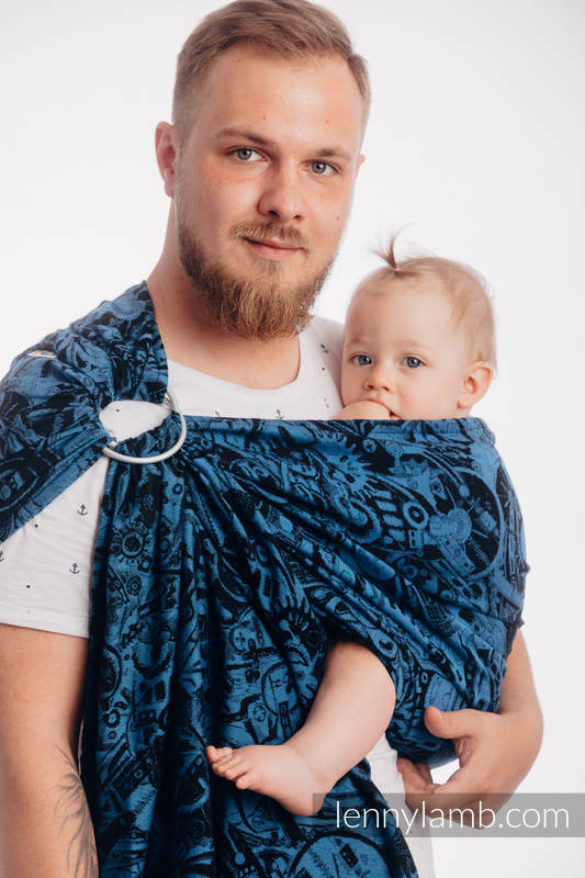 Żakardowa chusta kółkowa do noszenia dzieci, (100% bawełna) - MECHANIZM PERPETUUM - standard 1.8m #babywearing