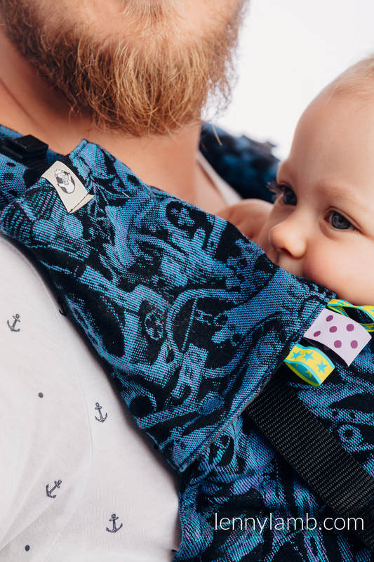 Marsupio LennyUpGrade, misura Standard, tessitura jacquard, 100% cotone - CLOCKWORK - PERPETUUM #babywearing