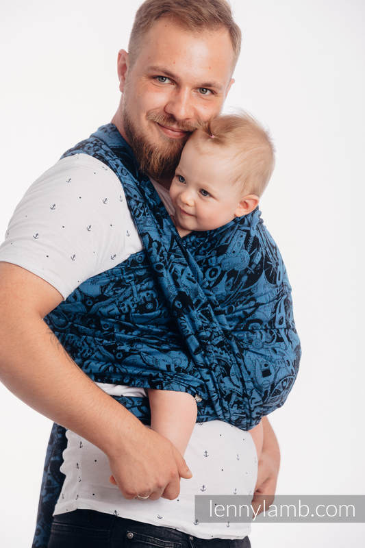 Baby Wrap, Jacquard Weave (100% cotton) - CLOCKWORK PERPETUUM - size S #babywearing