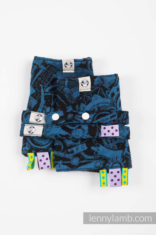 Drool Pads & Reach Straps Set, (60% cotton, 40% polyester) - CLOCKWORK PERPETUUM #babywearing