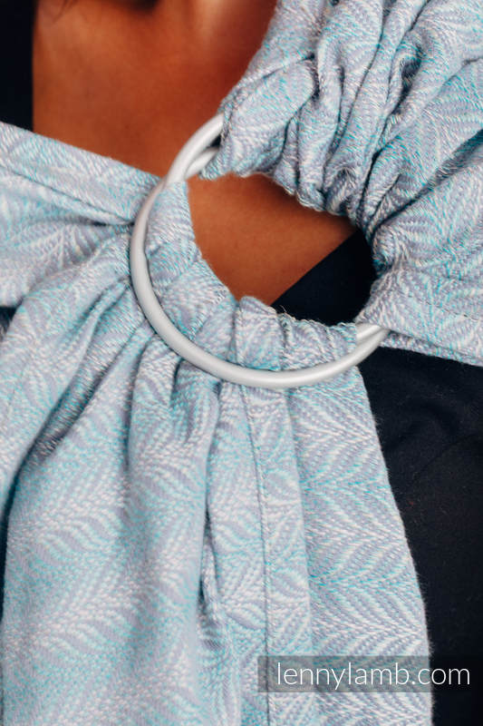 Ringsling, Jacquard Weave, with gathered shoulder (75% cotton, 25% linen) - YUCCA - SWING - long 2.1m #babywearing