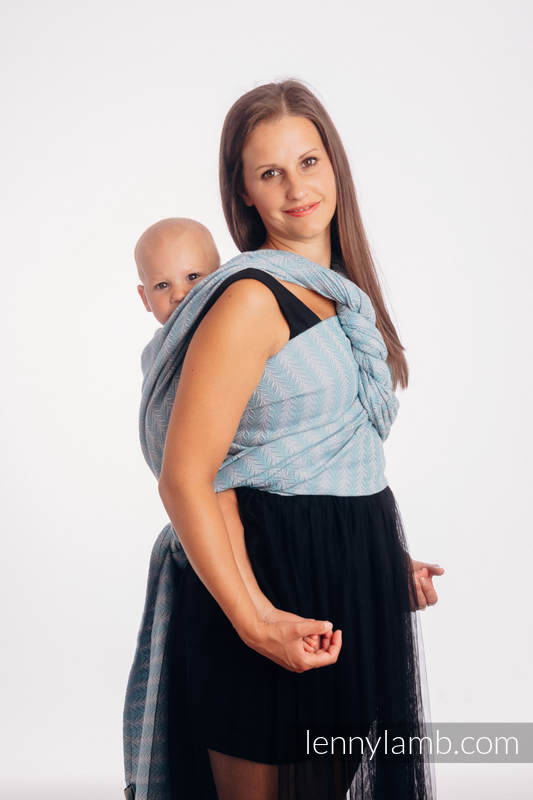 Żakardowa chusta do noszenia dzieci, 75% bawełna, 25% len - YUCCA - SWING - rozmiar XS #babywearing