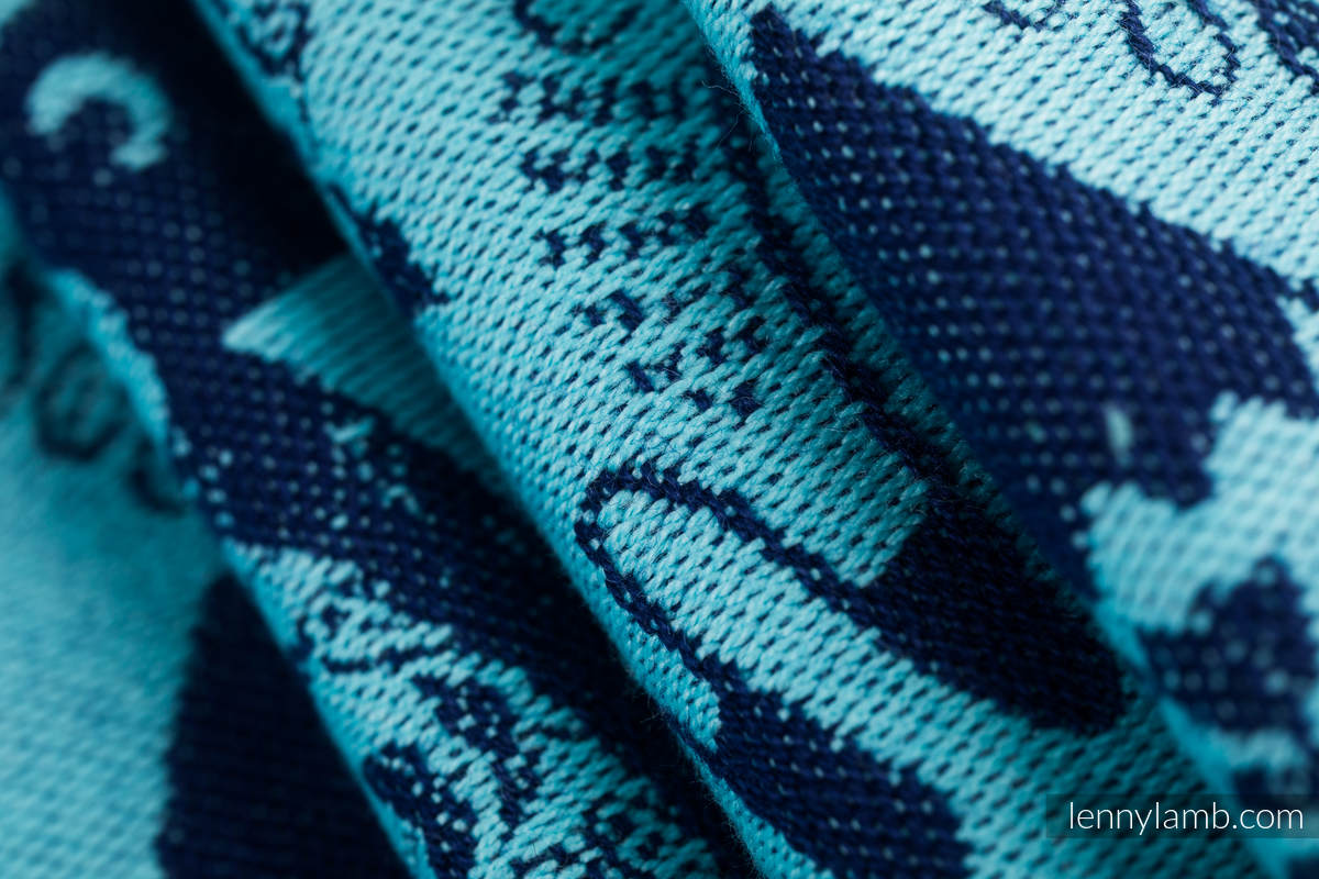 Écharpe, jacquard (100% coton) - PLAYGROUND - BLUE - taille S #babywearing
