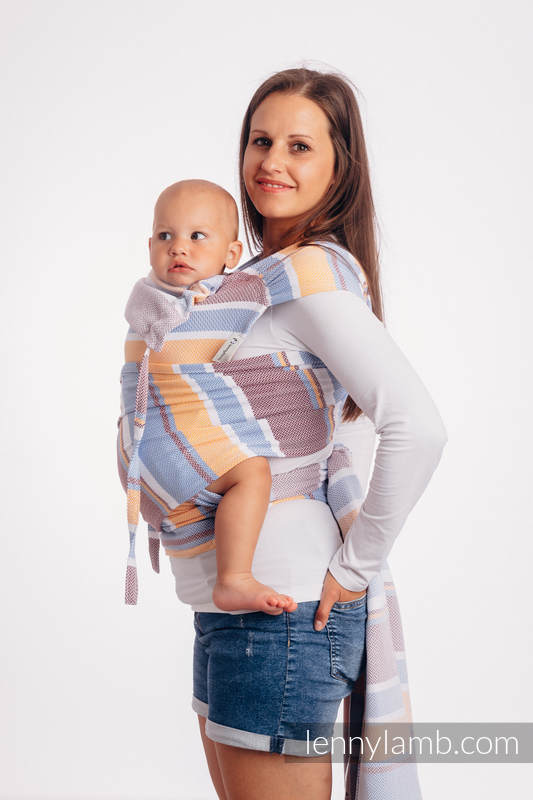 WRAP-TAI carrier Toddler with hood/ herringbone twill / 100% cotton / LITTLE HERRINGBONE ORANGE BLOSSOM #babywearing